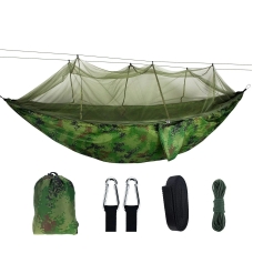 Гамак двомісний без планки Hammock With Net Army 260 х 135 см до 140 кг нейлон з сіткою камуфляж