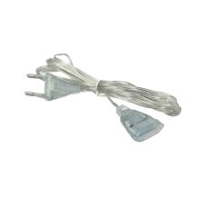 Кабель живлення подовжувач для гірлянди 3м прозорий new