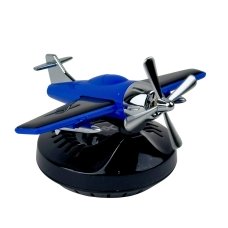 Ароматизатор для авто багаторазовий Літак Vert-12 9.5 см сонячна батарея синій з чорним