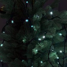 Світлодіодна гірлянда-нитка чорний дріт 200 LED Xmas рубін 10 м 8 режимів білий