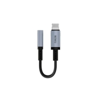 Перехідник Apple Lightning M/3.5 мм AUX F 15 см WiWU Wi-C047L Legend чорний зі сріблястим