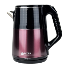 Електрочайник BITEK BT-7819 нержавіюча сталь 2.5 л чорний з рожевим