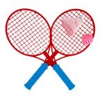 Гра Бадмінтон дитячий 605-14 пластик 36 см червоний з блакитним