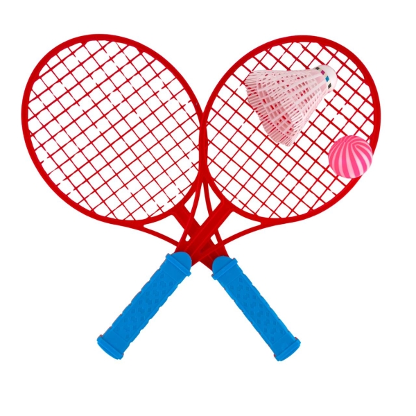 Гра Бадмінтон дитячий 605-14 пластик 36 см червоний з блакитним