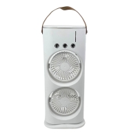 Вентилятор настільний Double-ended Spray Fan з підсвіткою та зволожувачем 37 х 16 см білий