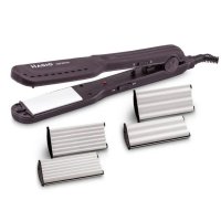 Щипці для волосся MAGIO МG-722, 25 Вт, керамічні пластини, 2 насадки гофре. new