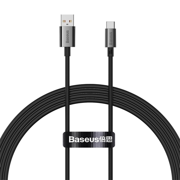 Кабель USB/Type-C 2 м Baseus Superior 66 Вт чорний