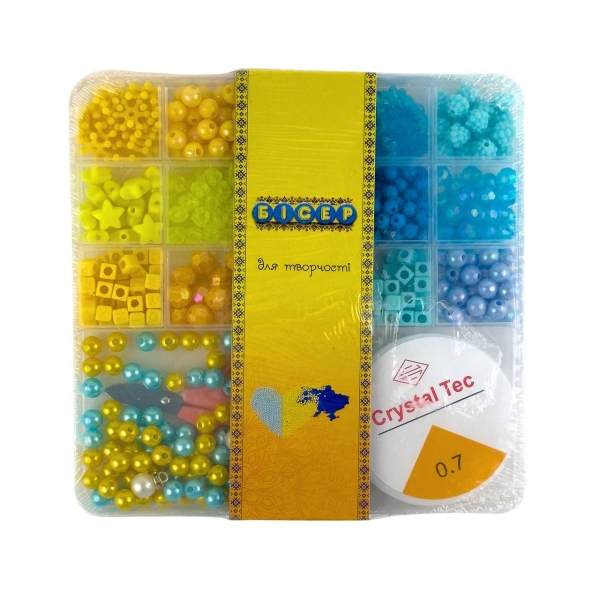 Набір для дитячої творчості PL-15/01/02 виготовлення прикрас блакитний з жовтим