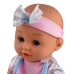 Пупс H06-6 у рожево-блакитному комбінезоні з аксесуарами та звуковими ефектами шарнірний 28 см
