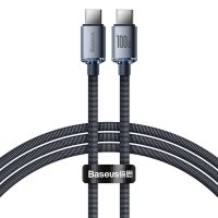 Кабель Type-C/Type-C 1.2 м Baseus Crystal Shine 100 Вт чорний