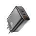 Зарядний блок живлення 2xType-C+USB WiWU Wi-G012 Firefly GaN 65 W 5 V 3 A сірий Зарядний блок живлення 2xType-C+USB WiWU Wi-G012 Firefly GaN 65 W 5 V 3 A сірий
