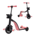 Самокат-велобіг дитячий 3в1 Scooter з педалями рожевий