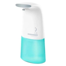 Дозатор для мила автоматичний від акумулятора 250 мл білий з блакитним