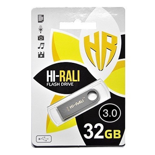 / USB Flash-накопичувач (флешка) Hi-Rali 32 Гб Shuttle series, сірий