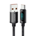 Кабель USB/Type-C 1 м ESSAGER EXCT-XY01-P Digital Display 100 Вт 7 А чорний