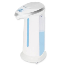 Дозатор для мила сенсорний на батарейках 280 мл білий з блакитним