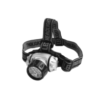 Ліхтар налобний світлодіодний Tolsen на батарейках чорний зі сріблятим