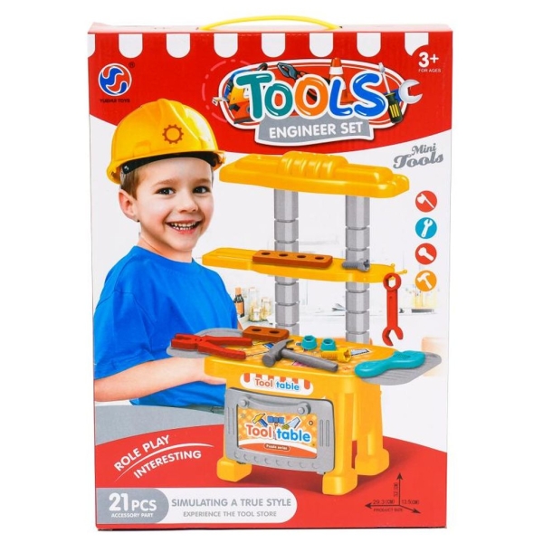 / Іграшковий набір інструментів, модульний, 21 шт, в коробці