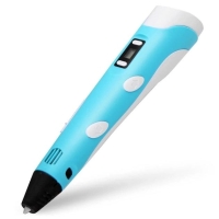 3D ручка 3DPEN-3 LСD-дисплей пластик трафарети Блакитний