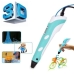 3D ручка 3DPEN-3 LСD-дисплей пластик трафарети Блакитний