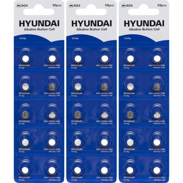 Батарейка HYUNDAI AG4 Blister 10 "таблетка" 7008004 new