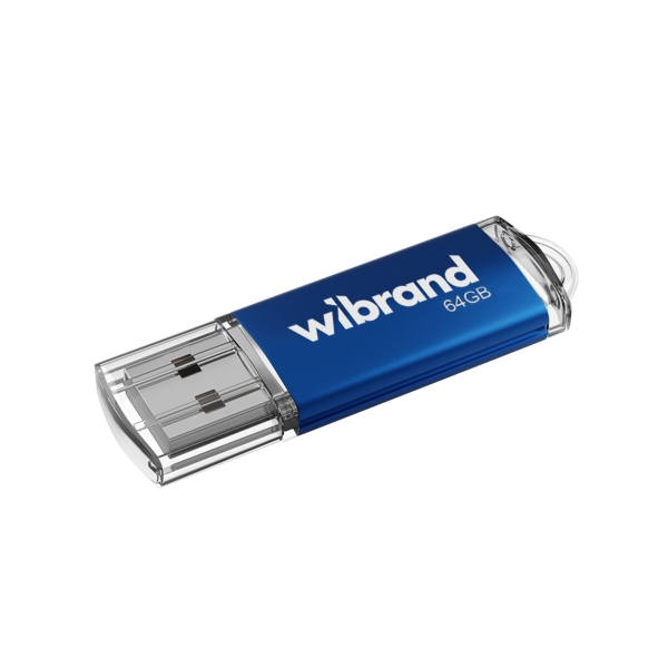 Флеш пам'ять USB 64 GВ Wibrand Cougar USB 2.0 синій
