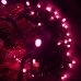 Світлодіодна гірлянда-нитка вулична чорний дріт 100 LED Euro Led ліхтарики біле мерехтіння 10 м рожевий