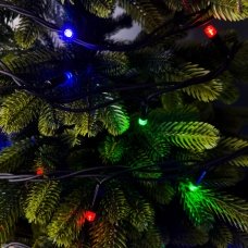 Світлодіодна гірлянда-нитка вулична чорний дріт 100 LED Euro Led ліхтарики 10 м мульти