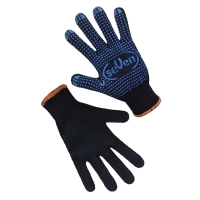 / Рукавички трикотажні Seven 78411/8411 з ПВХ крапкою, чорні.