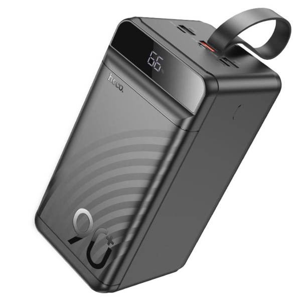 Універсальна мобільна батарея 90000 mAh  Hoco J123D Element 22.5 W повербанк з дисплеєм чорний