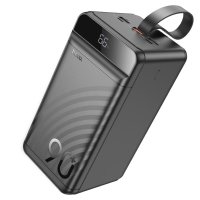 Універсальна мобільна батарея 90000 mAh  Hoco J123D Element 22.5 W повербанк з дисплеєм чорний