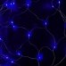 Світлодіодна гірлянда-сітка прозорий дріт 120 LED SOFI ліхтарики 1.5 х 1.25 м 8 режимів синій