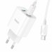 Зарядний пристрій з кабелем Type-C+USB/Type-C 1 м HOCO C80A Plus Rapido 20 W 5 V білий