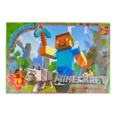 Пазли класичні 70 елементів G-Toys MC771 Minecraft з постером