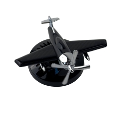 Ароматизатор для авто багаторазовий Літак Vert-12 9.5 см сонячна батарея чорний