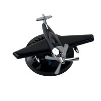 Ароматизатор для авто багаторазовий Літак Vert-12 9.5 см сонячна батарея чорний