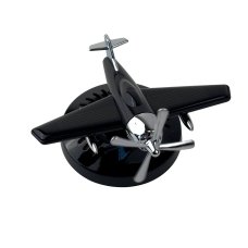 Ароматизатор для авто багаторазовий Літак Vert-12 9.5 см сонячна батарея чорний