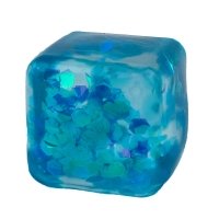 Іграшка антистрес сквіш 5.5 см Ice Cube Yabba Dabba 2519-12 з глітером блакитний