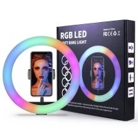 Кільцева лампа 30 см 3D-30 USB LED RGB з тримачем