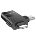 Перехідник 2в1 USB Type-C+Apple Lightning M/USB F HOCO UA17 чорний