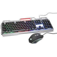 Комплект дротовий клавіатура та миша Hölmer SG-01 RGB сірий з чорним