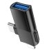 Перехідник 2в1 USB Type-C+Apple Lightning M/USB F HOCO UA17 чорний
