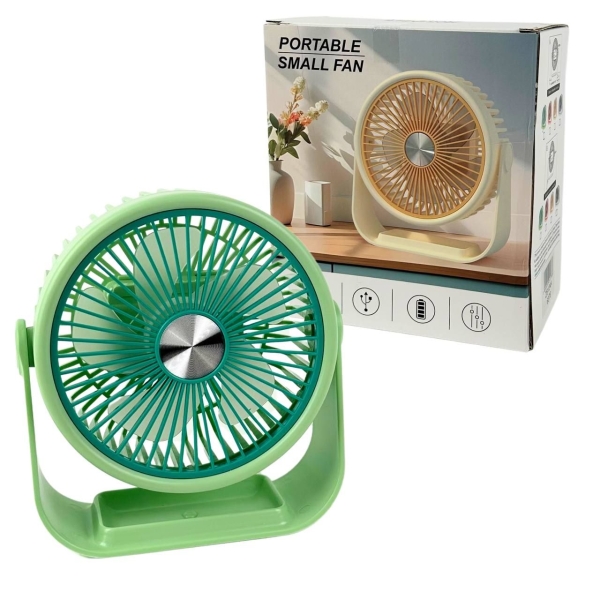 Вентилятор настільний ZB124A діаметр 10 см зелений