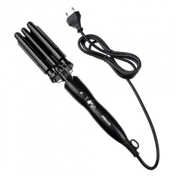 Плойка на три хвилі Pro Mozer MZ-6621 турмаліново-керамічне покриття 45 Вт чорний