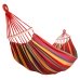 Гамак полуторний з планкою 200 х 150 см до 150 кг бавовна червоний з помаранчевим