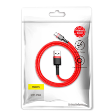 Кабель USB/Type-C 0.5 м Baseus Cafule 3 А  червоний new