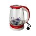 Електрочайник Rainberg RB-998 скло 1.8 л білий з червоним