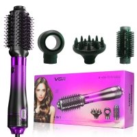 Фен-щітка VGR V-484 4в1 1100 Вт чорний з фіолетовим