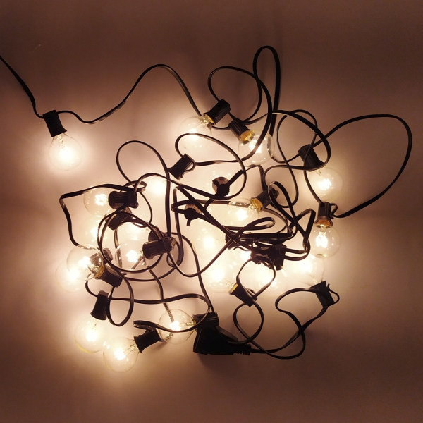 / Гірлянда-нитка чорний дріт 20 LED Magic Lights лампа розжарювання 5 м жовтий