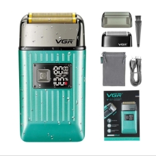Електробритва шейвер VGR V-357 водонепроникна з дисплеєм бірюзовий